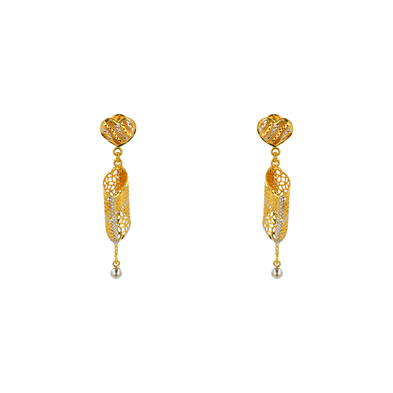 22K Yellow Gold Drop Earrings (26.7gm) – Virani Jewelers