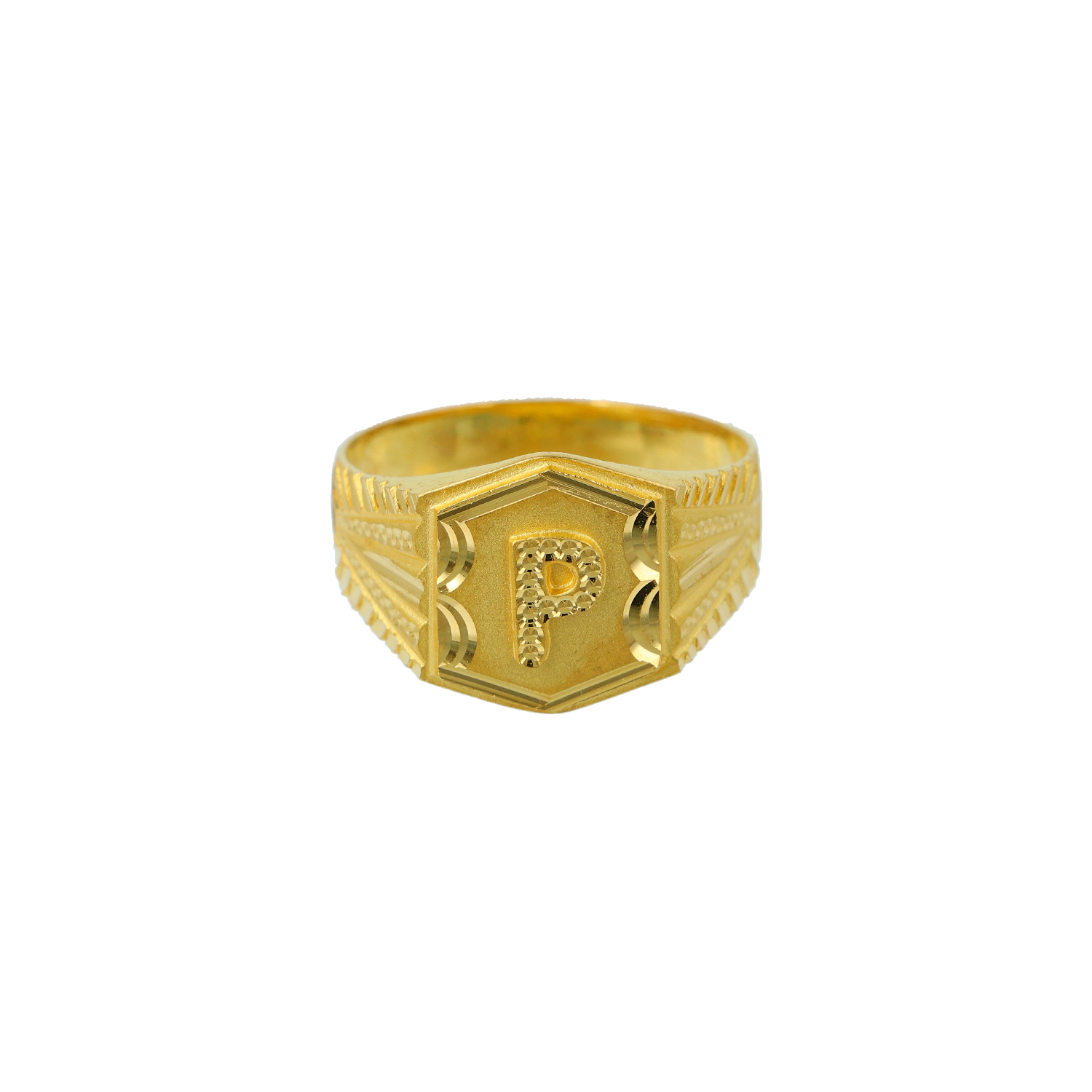 Fancy Men Gold Alloy OM Gold Ring (Pack-1)-smartinvestplan.com