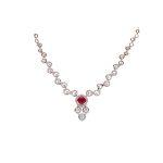 18KT Diamond Necklace for Womens