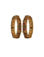 22KT Gold Traditional Kemp Nakshi Kada For Women's