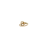 22KT Gold Petal Heart Shine Ring For Women's - Image 2