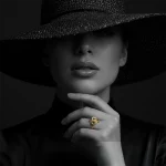 22KT Gold Petal Heart Shine Ring For Women's - Image 3