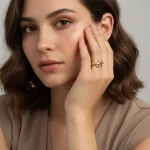 22KT Gold Floral Bloom Ring Foe Women's - Image 2