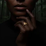 22KT Golden Leaf Curl Ring For Womem's - Image 3