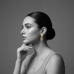 22KT Gold Celestial Leaf Earning For Women's - Image 2