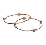 18KT Blush Stone Rose Gold Bangle For Women's