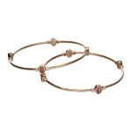 18KT Blush Stone Rose Gold Bangle For Women's