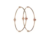18KT Blush Stone Rose Gold Bangle For Women's - Image 2