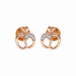 18KT Lucky Apple Crystal Stud For Women's