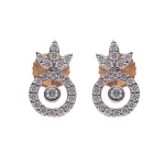 18KT Celestial Bloom Diamond Studs For Women's