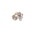 18KTHeirloom Swirl Diamond Ring For Women's