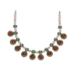 22KT Divine Kasu Emerald Statement Necklace For Women's