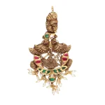 22KT Traditional Temple-Style Kundan Maang Tikka For Women's