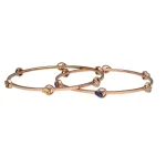 18KT Rainbow Station Gold Bracelet For Women's