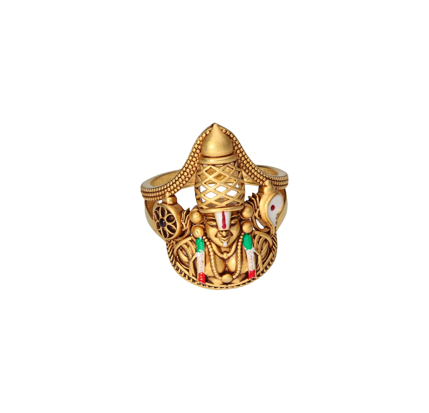 4 22KT Divine Lord Venkateswara Face Ring For Men's - Image 1