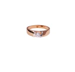 18KT Rose Gold Bezel Set Ring For Women's