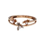 18KT Floral Diamond Rose Gold  Ring For Women's