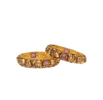 22KT Vijaya Gajam Antique Bangle For Women's - Image 2