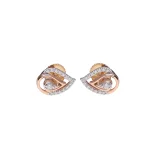 18KT Rose Gold Infinity Sparkle Studs For Women's