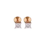 18KT Aura Twist Diamond Stud Earrings For Women's