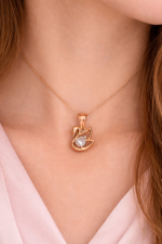 18KT Gold Pendant Dollar For Women's - Image 2