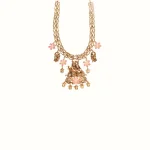 22KT Vrindavan Pushpika Temple Necklace For Women's