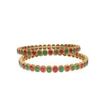 22KT Classic South Indian Stone Bangles For Women's