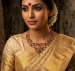 22KT Srinivasa Divine Temple Necklace  For Women's - Image 2