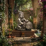 Silver Baby Krishna with Butter Pot - Image 2