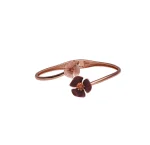 Silver Twilight Garden Rose Gold Cuff For Women's - Image 2