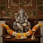 Antique Finish Silver Ganesh Idol - Image 2