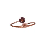 Silver Twilight Garden Rose Gold Cuff For Women's