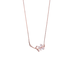 Silver  Eternal Bloom Floral Necklace For Women's