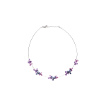 Silver Vintage Bloom Charm Necklace For Women's