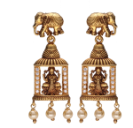 22KT Divine Lakshmi Bridal Temple Necklace For Women's - Image 2