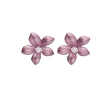 Silver Midnight Pearl Blossom Rose Gold Cuff Stud For Women's