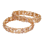 22KT Royal Paisley Diamond Bangles For Women's