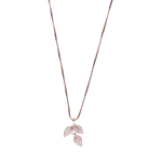 Silver Eternal Leaf Rose Gold Necklace For Women's