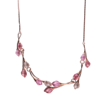 Silver Wild Buds Floral Necklace For Women's