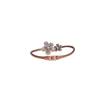 Silver Dusky Petal Embrace Cuff Bangle For Women's - Image 2